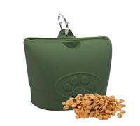 Flkiglm Dog Training Treat Bag, Practical Dog Snack Bag for Dogs, Waterproof, Odour-Proof Leakage Belt, Pet Accessories for Outdoor Travel, Picnic, dark green, see description, See description