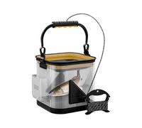 Flkiglm Fish Bucket for Transport, Portable Clear Catch Basket, Fishing Accessories for Freshwater, Saltwater, River, Lake, Pond, Boat Catch, Trout