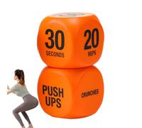 Flkiglm Fitness Cube, 6-Sided Fitness Cube, Women's Set, 2-Piece Portable Fitness Accessories for Squats, Pushups, Beginners, Travel, Outdoor, Home