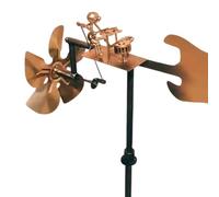 Flkiglm Handmade Drummer Windmill Made of Metal, Drummer Windmill, Rock Drummer Band, Drummer Musical Figures and Statues, Windmill Garden Stake for Garden, Patio