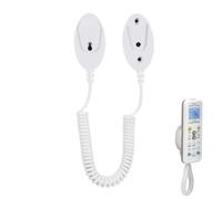 Flkiglm Magnetic Remote Control Holder, TV Remote Control Holder, Adhesive Holder with LED and Spring for TV, Garage, Living Room, Bedroom, Remote Control, White Board, Air Conditioning