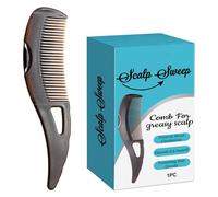 Flkiglm Pack of 2 Detoxification Comb, Anti-Dandruff Comb, Lice Comb, Hollow Tooth Head, Energy Massage Hair Comb, Dandruff Comb, Massage Hair Comb, Hair Comb for Dandruff, Better Hair Quality, Scalp