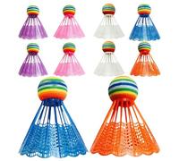 Flkiglm Rainbow Badminton Set, Nylon Rainbow Badminton | Nylon Badminton Training Kit, Multifunctional Sports Practice Tool for Children, Beginners and Amateurs