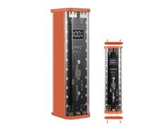 Flkiglm Removable Charging Box, Mobile Charging Case without Welding, 22.5 W Batteries Case, Storage Box, 2 USB Ports, Portable Transparent Smartphone Power Bank, Sleeves