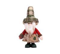 Flkiglm Santa Standing Figure, Decoration, Santa Figurine, Cute Christmas Figure with Apron, Elastic Collectable Figures for Christmas, Birthday, New Year
