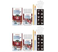 FLKWOP 10 oz Frosted Etch Starter Kit for Glass,Glassware Etching Kit Creates Permanent Etched Patterns,Glass Etching Starter Medium for Intricate Designs,Art Mirrors Frosted Tool for Mirrors Windows