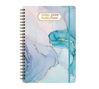 FLKWOP 2026-2028 Monthly Planner - 3 Year Planner 2026-2028, Floral Wire-Bound Weekly Monthly Schedule Book for Women, Great for Long-Term Planning