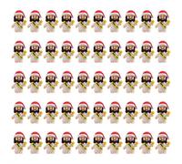 FLKWOP 50 Pcs Little Jesus Figures Jesus Loves You Original Design Rubber Pocket Toys Little Figures to Hide and Seek Sunday School Religious Party Share Gifts