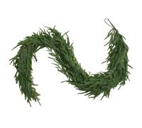 FLKWOP Christmas Garlands Artificial Norfolk Pine Garlands, Real Touch Winter Pine Garland, Green Artificial Greenery Garland for Table, Mantle, Wall, Indoor, Outdoor Christmas Decorations 2025 New