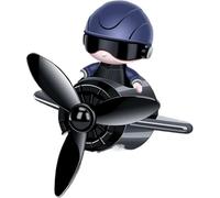 FLKWOP Cute Cartoon Pilot Air Fresheners Vent Spinners, Car Diffuser Air Condition Vent Clip, Rotating Propeller Automotive Air Outlet Fan