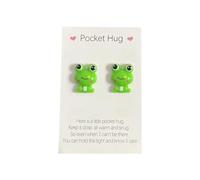 FLKWOP Cute Little Heart Pocket Hug, Decorated Pocket Hug With Encouragement Card, Birthday, Wedding, Special Valentine's Party, Cards,Mini a day friends her Frog tokens heart birthday bear gifts,Ado