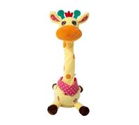 FLKWOP Dancing Talking Giraffe Toy, Stuffed Animal Baby Toy Repeating What You Say, Glowing Musical Giraffe with 10 Children's Songs Gifts for Toddlers 1-3 Years Old