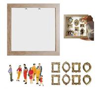 FLKWOP DIY Mini Museum Silhouette Box - Celebrate Your Unique Memories in Style, Shadow Box Frame Kit, Custom Photo Display Frame Set with Miniature Figurines, Personalized Unique Memory Decor