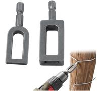 FLKWOP Electric Drill Wire Twisting Tool, Heavy Duty Wire Twister for Drill with 1/4" Hex Shank, Professional Wire Twisting Tool for Fencing, Reba r Tying, and Construction, Alloy Steel