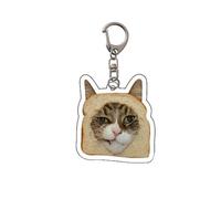 FLKWOP Women's Bag Pendant Cute Keychain For Bags Two Cats Talking Meme Talking Cats Fr Things Cute Cheap Gift Polite X2M9 For Best