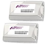 FLLIK EZ Pass Holder for Windshield, Transponder Holder for Car, Suction Cup EZ Pass Holder, Toll Pass Holder for EZ Pass Mini/iPass, UV Protective (Clear, 2Pack)