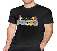 FLMWJSL Dr Seuss Men's Cotton Crew Classic ComfortSoft Short Sleeve T-Shirt Black