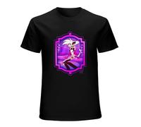 FLMWJSL Hazbin Hotel Angel Dust Men's Summer T-Shirt Black