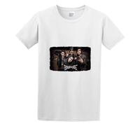 FLMWJSL Men's Escape The Fate Band Members O-Neck Cotton T Shirt White