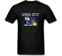 FLMWJSL Men's Uriah Heep Band Tour T Shirt Black