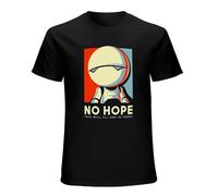 FLMWJSL No Hope Marvin Funny Voting Sign Parody Hitchhiker's Guide to The Galaxy Men's Cotton Summer top Short Sleeve T-Shirt Black