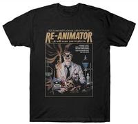 FLMWJSL RE-Animator T Shirt Fantasy Horror 1970'S Film Movie Black