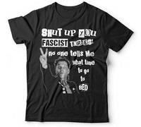 FLMWJSL Short SleeveShut Up You Fascist Tories Tshirt Black