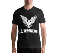 FLMWJSL Sportswear Men's Short Sleeve Shirt Alter Bridge Men's Adult Short-Sleeve T Shirt Black