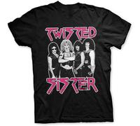FLMWJSL Twisted Sister Band Profile Tee T-Shirt Mens Unisex Black