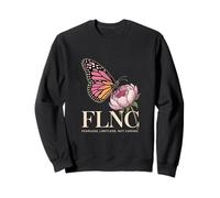FLNC Fearless Limitless Not Caring Butterfly Sweatshirt