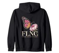 FLNC Fearless Limitless Not Caring Butterfly Zip Hoodie