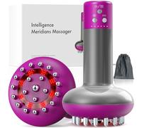 FLNKZEM Lymphatic Drainage Massager, Anti Cellulite Body Massager, 4 in 1 Electric Sculpting Tool, Heating Red Light Microcurrent, Cordless Gua Sha for Belly Waist Legs Arms, Purple