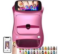 FLNOZAMZ 3D Nail Art Printer,Portable Digital Mobile Nail Art Printer, 3D Smart Automatic Nail Printer Machine with Touch Screen, 10 Seconds Painting, for Nail Studio/Manicurist/Nail Lovers