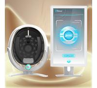 FLNOZAMZ Ai Professional Skin Analyzer,Skin Facial Detector,Skin Tester Analyzer,Corneometer Skin Hydration Meter,With 8-Spectrum Imaging for Precise Skin Assessment (White 21.5in)