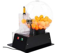 FLNOZAMZ Deluxe Bingo Set, Bingo Ball Machine Electric, Automatic Ball Number Selector, Electric Lottery Machine,Including Acrylic Bingo Cage, 60 Pcs Ball, Bingo Game Set (Black)
