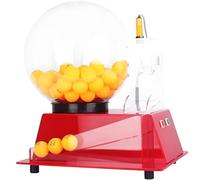 FLNOZAMZ Deluxe Bingo Set, Bingo Ball Machine Electric, Automatic Ball Number Selector, Electric Lottery Machine,Including Acrylic Bingo Cage, 60 Pcs Ball, Bingo Game Set (Red)