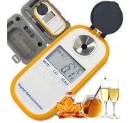 FLNOZAMZ Digital Hand Held Pocket Refractometer Digital Brix Meter, Handheld Sugar Refractometer, Fruit Juice Drinks, Beer, Wine, Honey Brix Tester