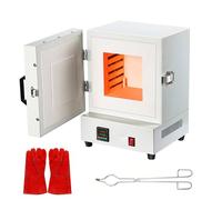 FLNOZAMZ Electric Kiln Furnace 2000W, Compact Tabletop Design, Max Temperature 1150℃, for Stainless Steel, Metal, Jewelry Making, Quenching, Ceramic Firing