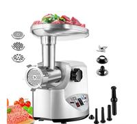 FLNOZAMZ Electric Meat Grinder, Powerful 3000W Max Electric Meat Mincer, Home Sausage Stuffer Food Processor, Stainless Steel Meat Grinding Machine