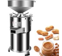 FLNOZAMZ Electric Sesame Sauce Nut Grinder, Commercial Peanut Butter Maker, 15kg/h Automatic Sesame Grinding Machine for Groundnut Almonds Cashews Hazelnuts