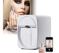 FLNOZAMZ Portable Nail Art Printer, 3D Smart Automatic Nail Printer, Support WiFi/DIY, AI Recognition of Nail Face, Machine with Metal Case for Nail Salon (White)