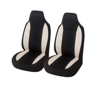 FLNUBLUKSZ Seat Cushion Covers For Citroen C1 Front High Back Bucket Seat Covers Universal 2+1 Rear Auto Seats Protector(2pcs beige)