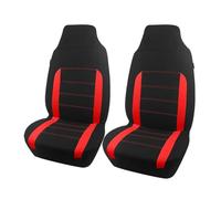 FLNUBLUKSZ Seat Cushion Covers Universal Car Seat Covers For Most Car Suv Truck Van Accessories Interior Airbag Compatible All-Inclusive Protectors(TypeA Red 2 Front)