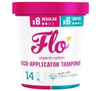Flo Organic Eco-applicator Tampons (Regular & Super 14 pack)