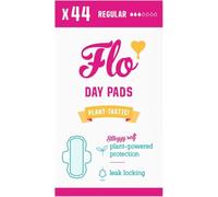 FLO Organic Bamboo Pads with Wings, Feminine Period Care, Plant-Based, Sanitary Towels for Women - 44 Day Pads Mini Megapack