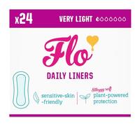 Flo - Daily Liners (24 Pack) Very Light Flow - Wrapped, Ultra-Thin - Natural, Absorbent, Soft & Breathable - Made with Organic Bamboo Panty - Liners for Women - Fragrance Free - Vegan & Cruelty Free