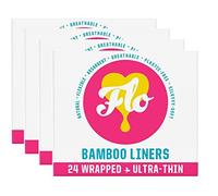 Flo Organic Bamboo Panty Liners, Wrapped Ultra-Thin, 4 Pack (4 x 24)
