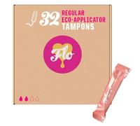 Flo Organic Cotton Applicator Regular Tampons - Absorbent, Soft, Smooth Applicator - Regular Flow - 32 Count