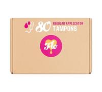 Flo Organic Cotton Applicator Regular Tampons - Absorbent, Soft, Smooth Applicator - Regular Flow - 80 Count Bulk Pack