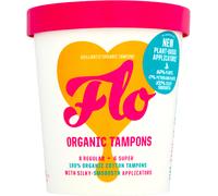 FLO Organic Eco-Applicator Tampons Regular & Super Combo Pack - Pack of 14